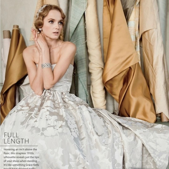 Modern Trousseau Regan Silk Brocade Gown - Picture 4 of 16